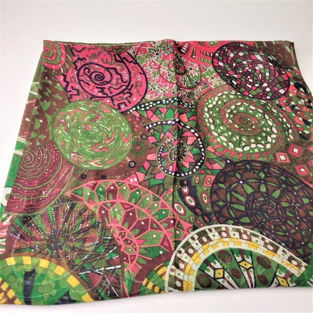 VISCOSE Multicolor Rectangular Scarf - Picture 6 of 9